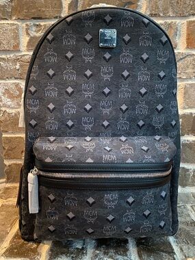MCM Stark Visetos backpack in black 🎒